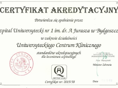 CERTYFIKAT AKREDYTACYJNY CERTYFIKAT AKREDYTACYJNY