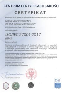Certyfikat ISO 27001:2017