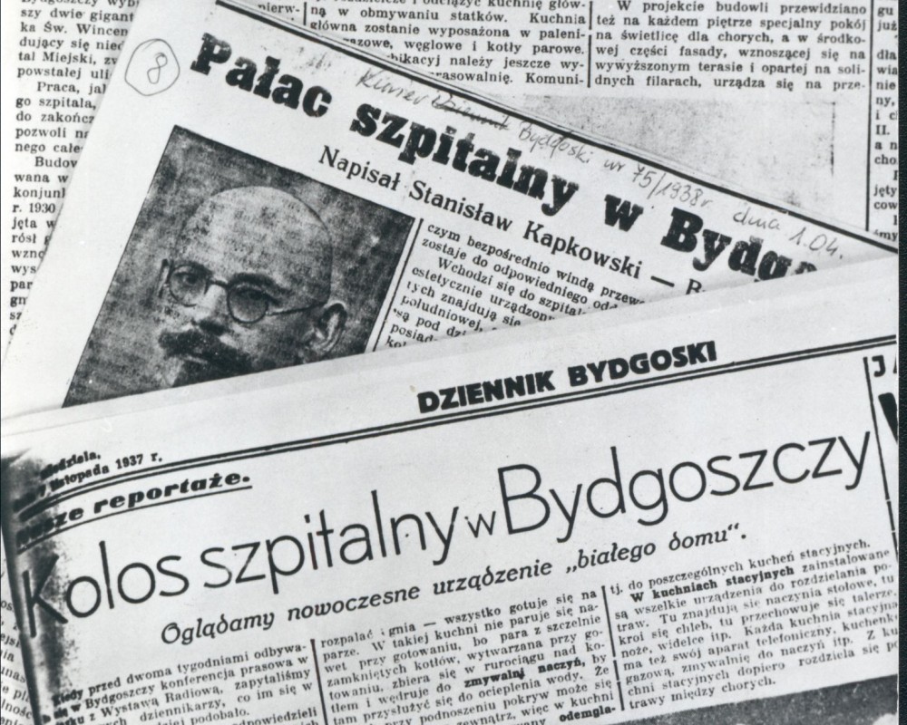 Wycinki z gazet 1937r na temat szpitala